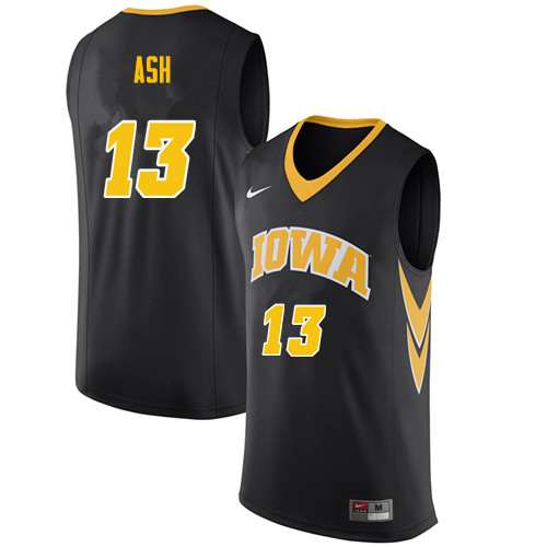 Men #13 Austin Ash Iowa Hawkeyes College Basketball Jerseys Sale-Black - Click Image to Close